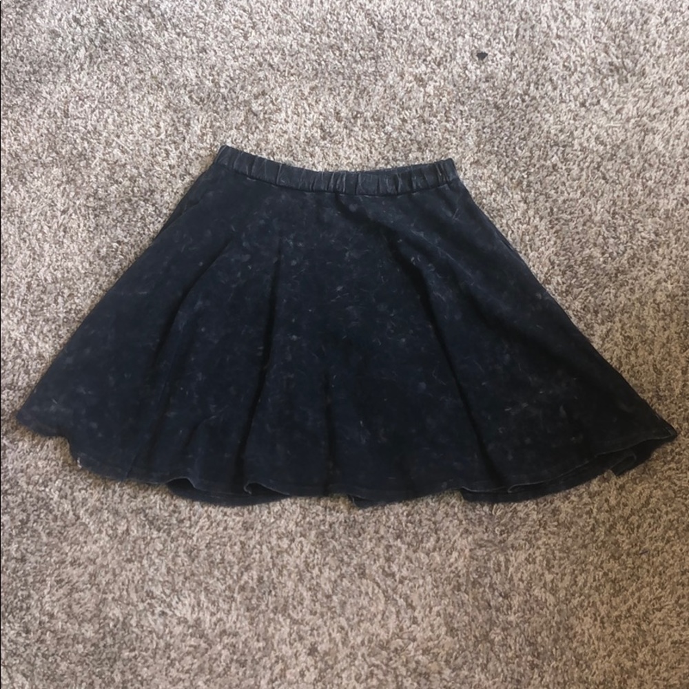 Acid Washed High Waist Skirt